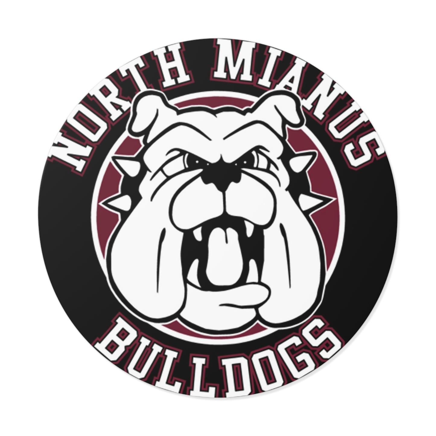 Bulldogs Circle Sticker Various Sizes