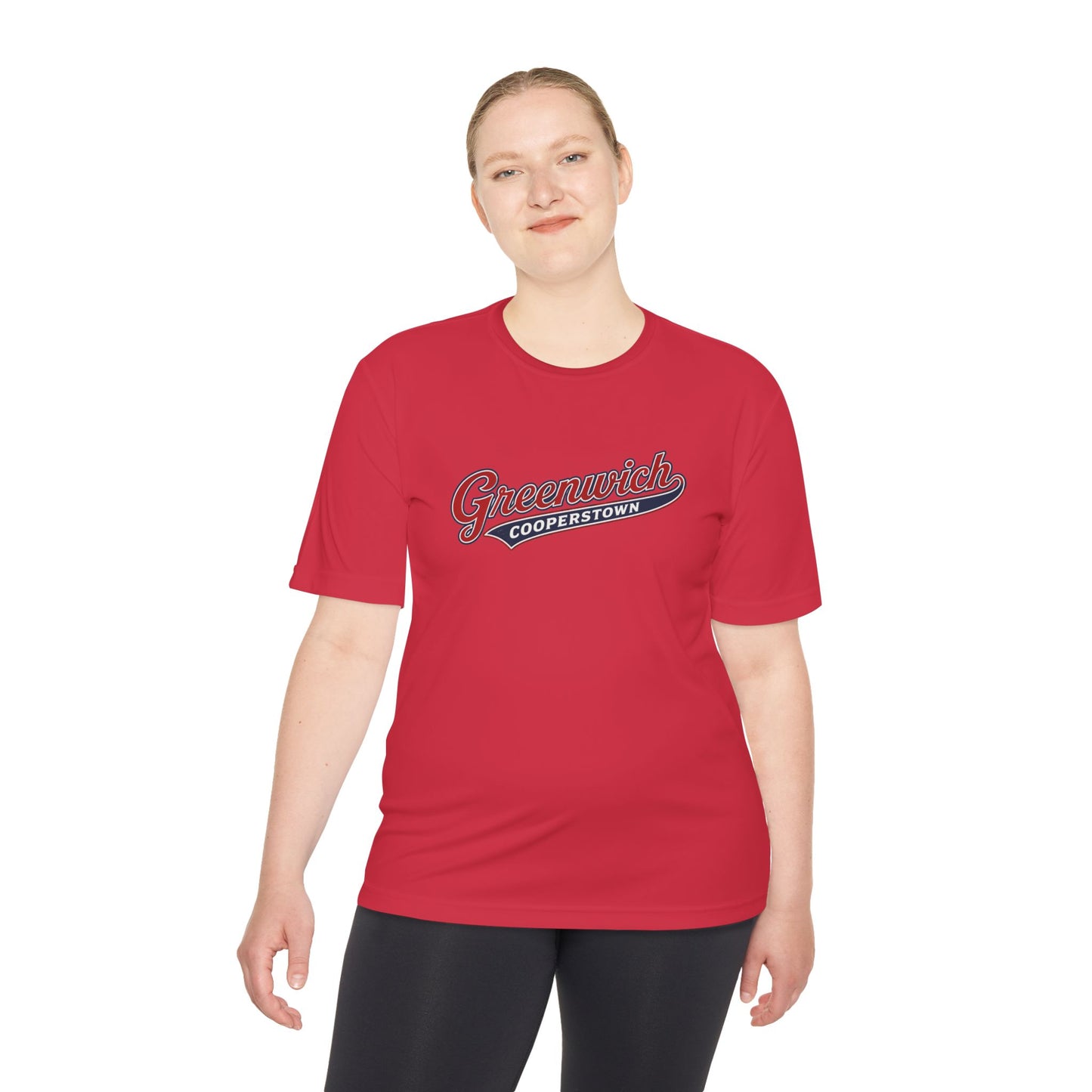 Greenwich Cooperstown Swoosh Performance ADULT SIZE Moisture-Wicking Shirt