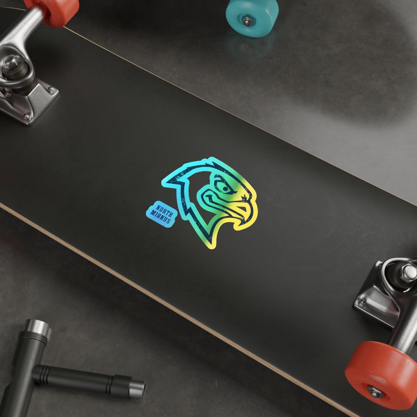 North Mianus Hawk Holographic Die-cut Stickers