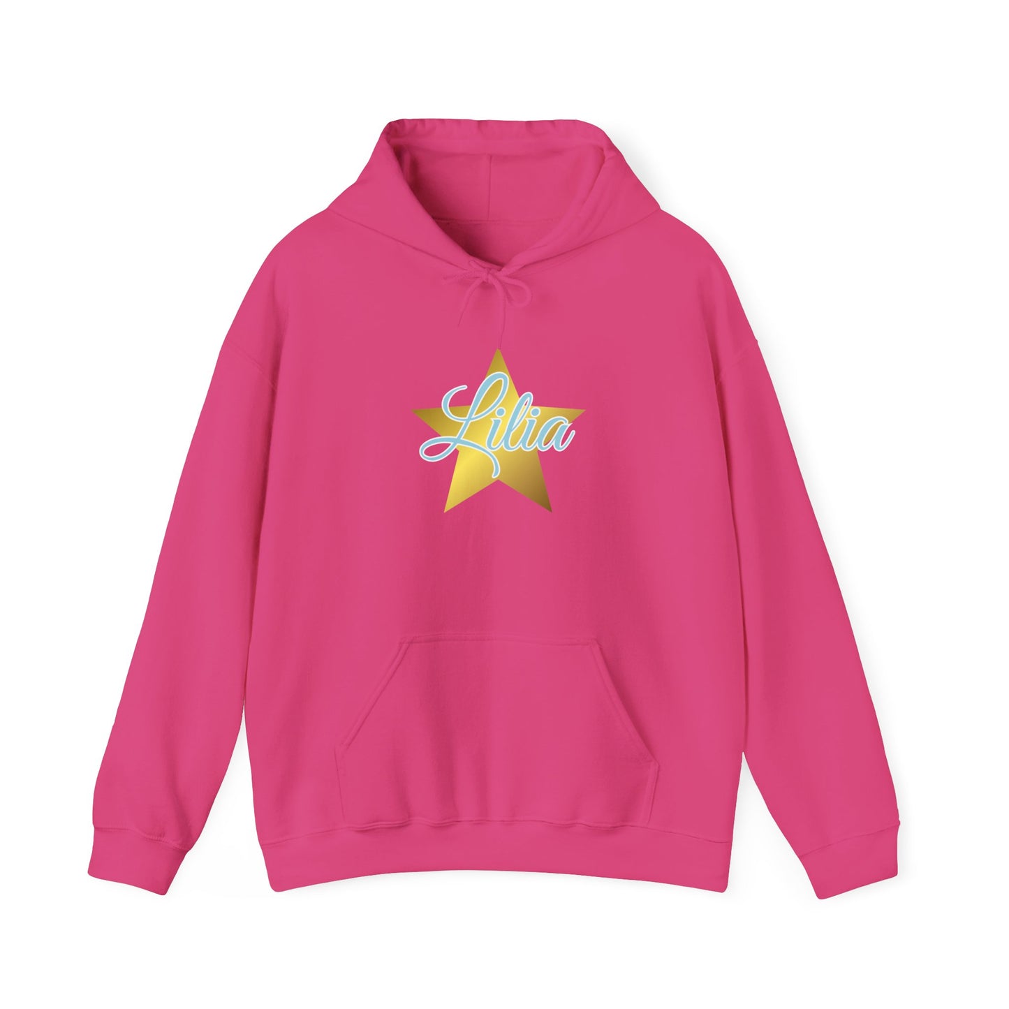 Golden Star Personalized Hoodie, Unisex Pullover Sweatshirt, Custom Gift for Her, Cozy Wardrobe Essential, Birthday Gift