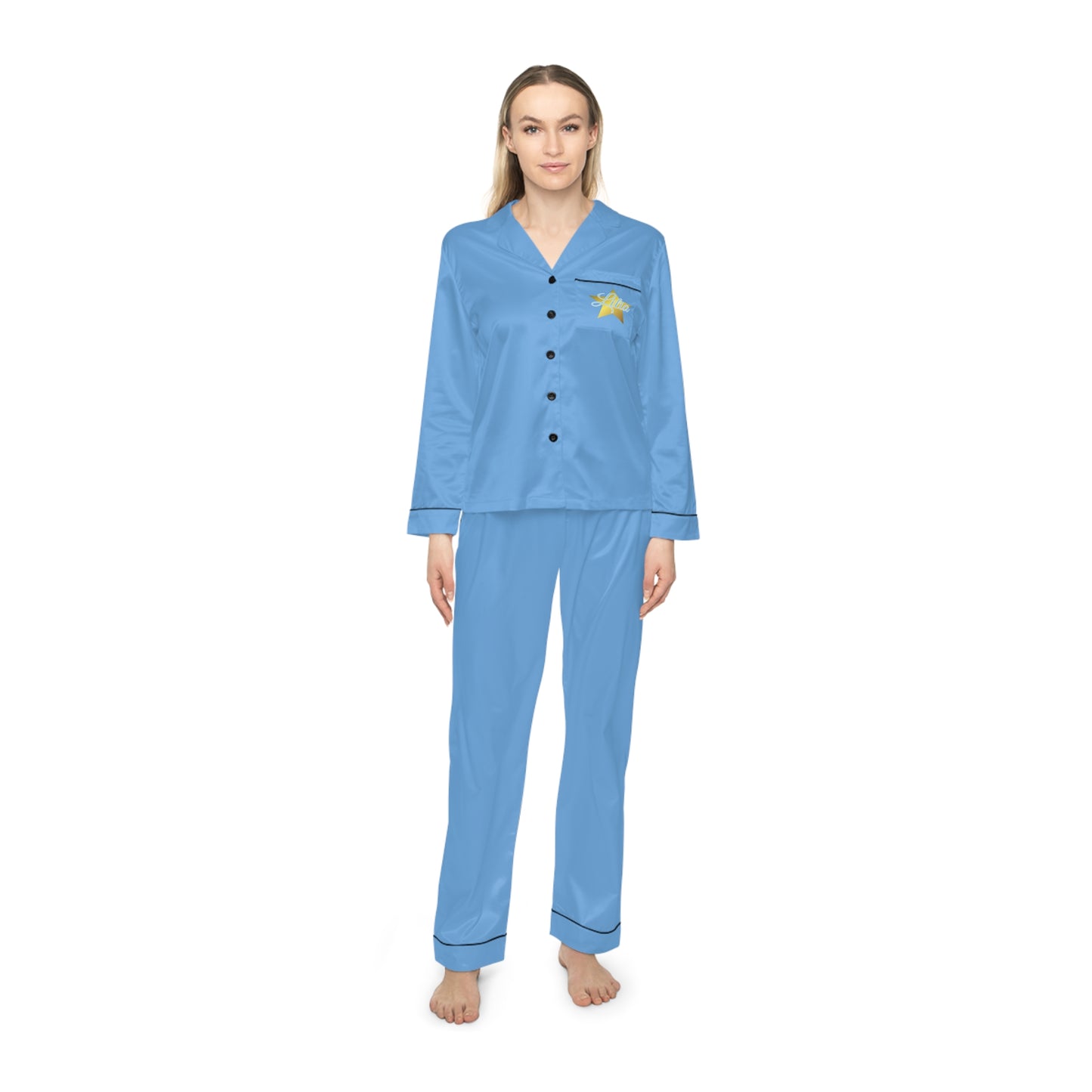 Lilia Elegant Women's Satin Pajamas, Luxurious Sleepwear, Loungewear Set, Perfect for Gifts, Spa Days, Cozy Nights, Relaxation