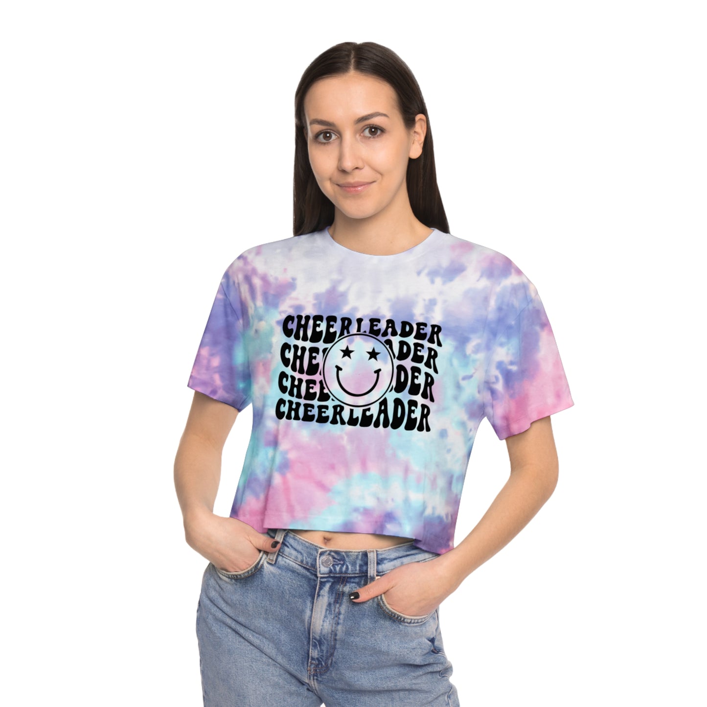 Cheerleader Women's Tie-Dye Crop Tee