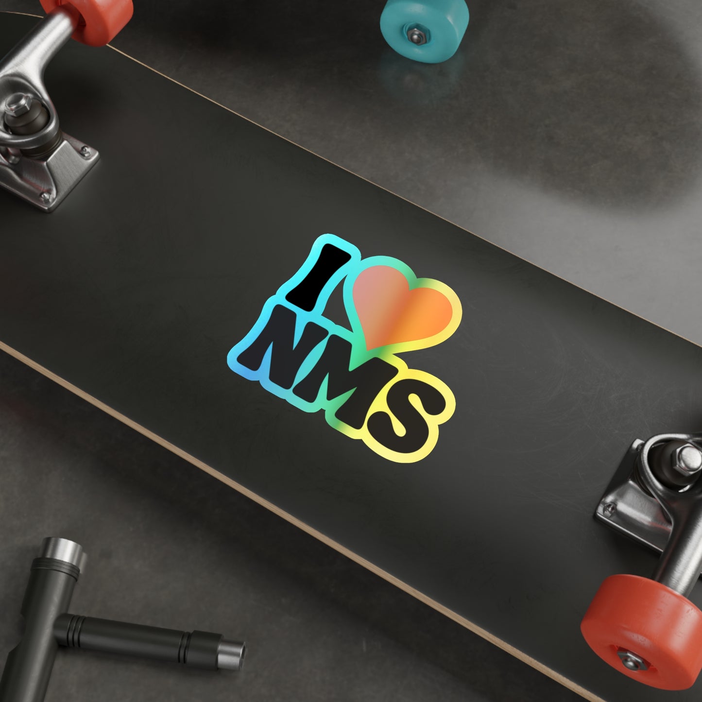 I love NMS customizable Holographic Die-cut Stickers, School Spirit Stickers, Water Bottle Stickers, Customize your own