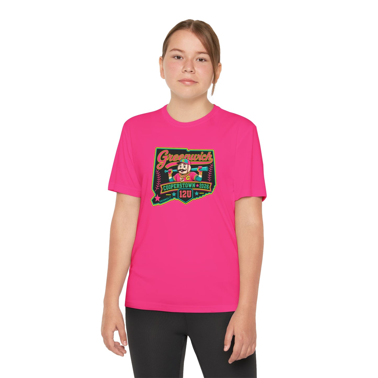 Greenwich Cooperstown Drippy Pin Performance Youth Competitor Tee