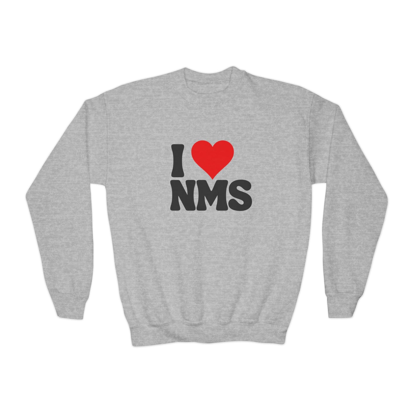 North Mianus I love NMS Youth Crewneck Sweatshirt