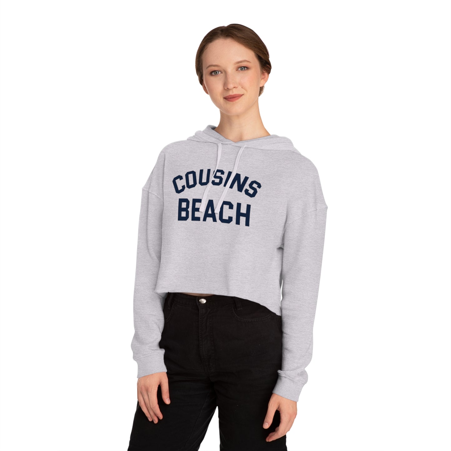 Cousins Beach Cropped Hoodie, Summer Sweater, Beachwear, Vacation Sweatshirt, Gift for Her, Casual Layer