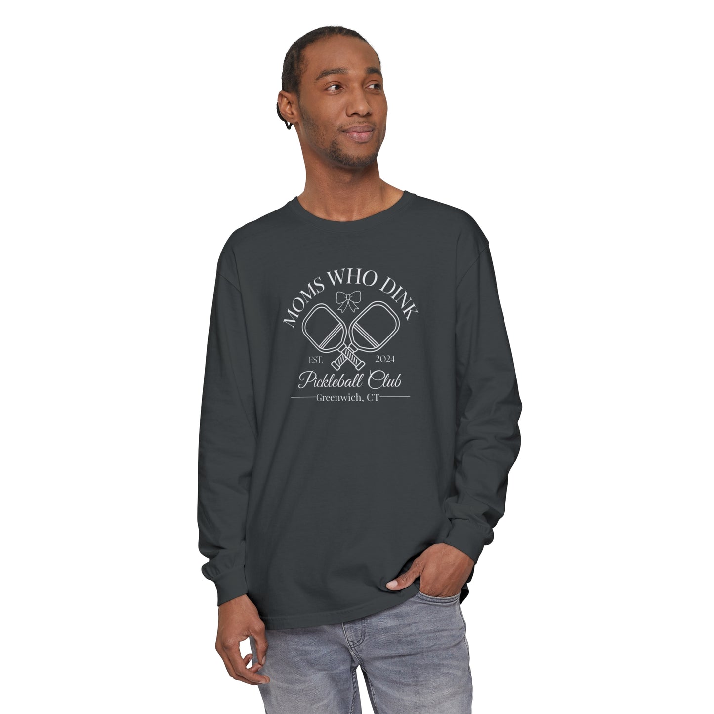 Pickleball Unisex Garment-dyed Long Sleeve T-Shirt