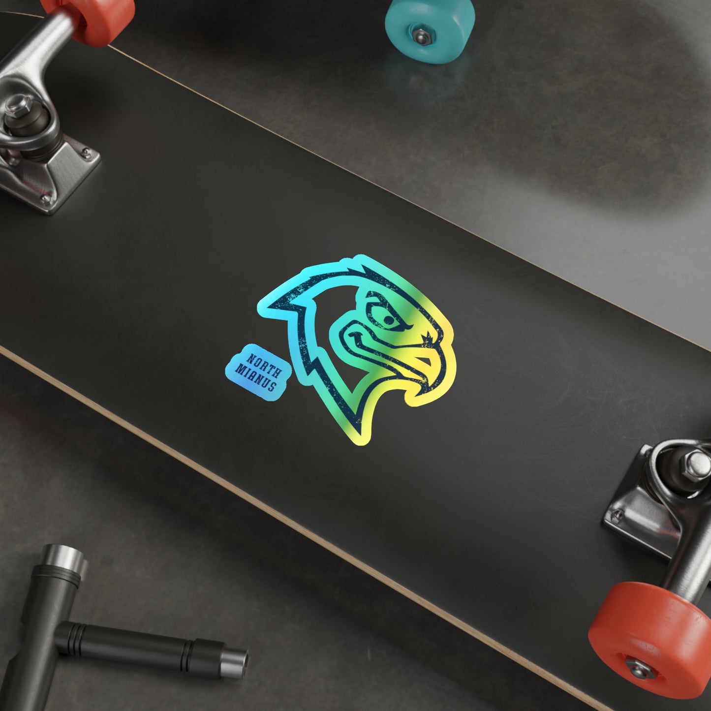 North Mianus Hawk Holographic Die-cut Stickers
