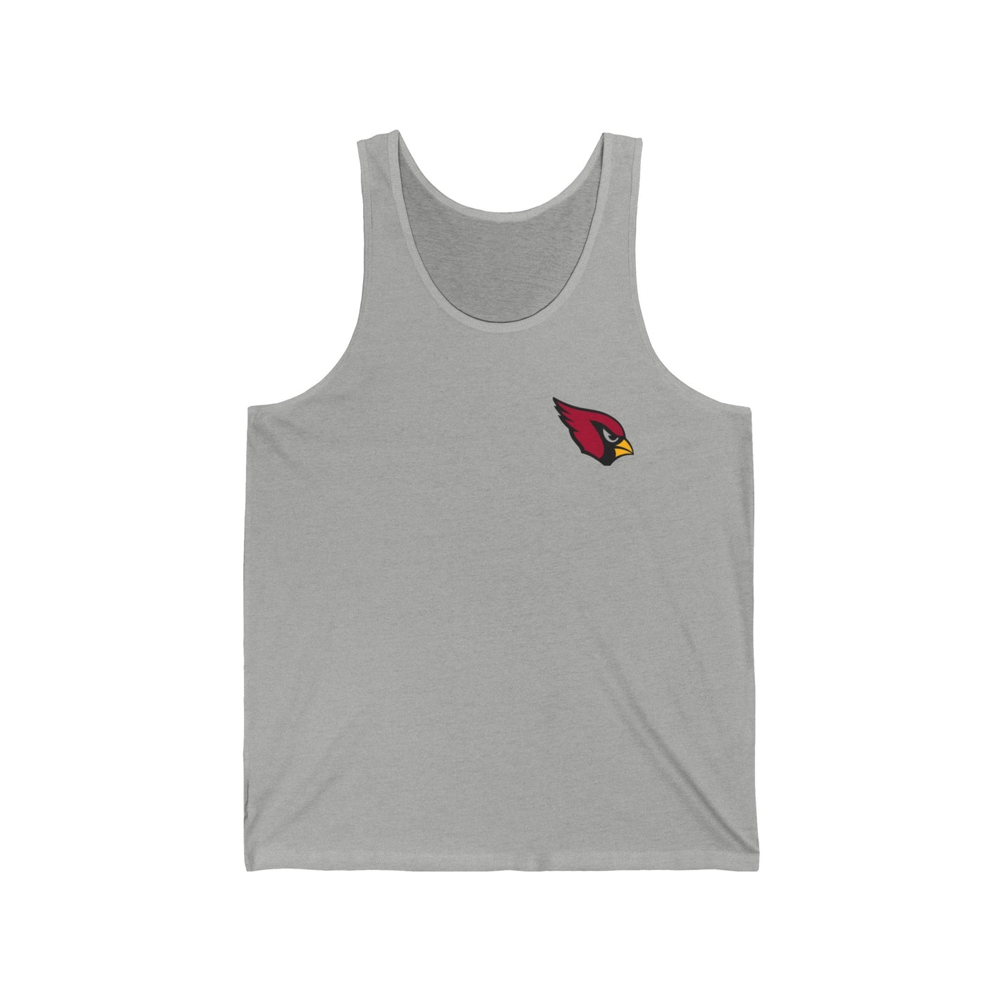 Cardinals Unisex Jersey Tank with Cardinal on front