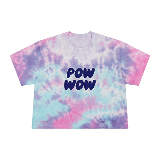 North Mianus Pow Wow ADULT Tie-Dye Crop Tee available in size XS for kids