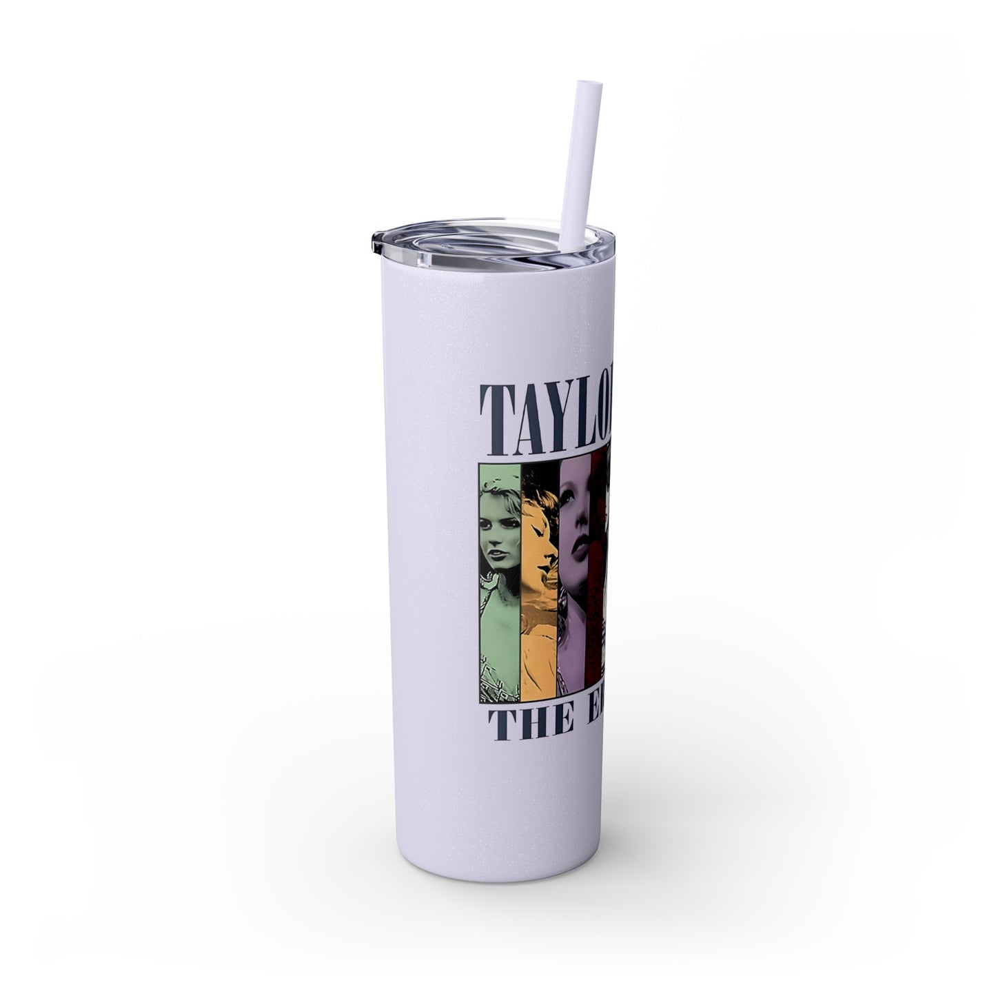 Swiftie Glitter Tumbler, Swiftie Water Bottle, Gift for Swiftie, Gift for Era Tour, TS Skinny Tumbler with Straw, 20oz
