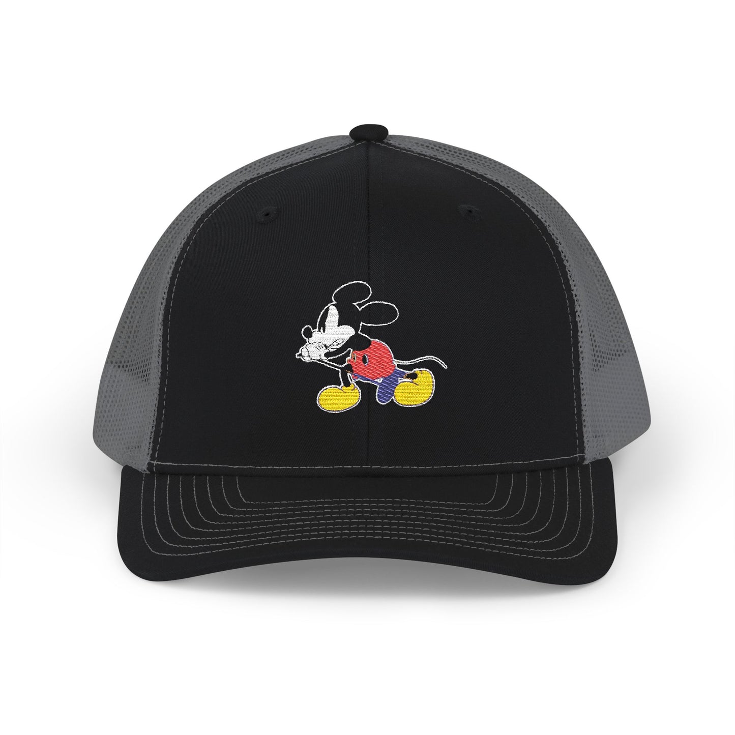EMBROIDERED Vintage Mickey Mouse Snapback Trucker Cap - Classic Embroidery Design