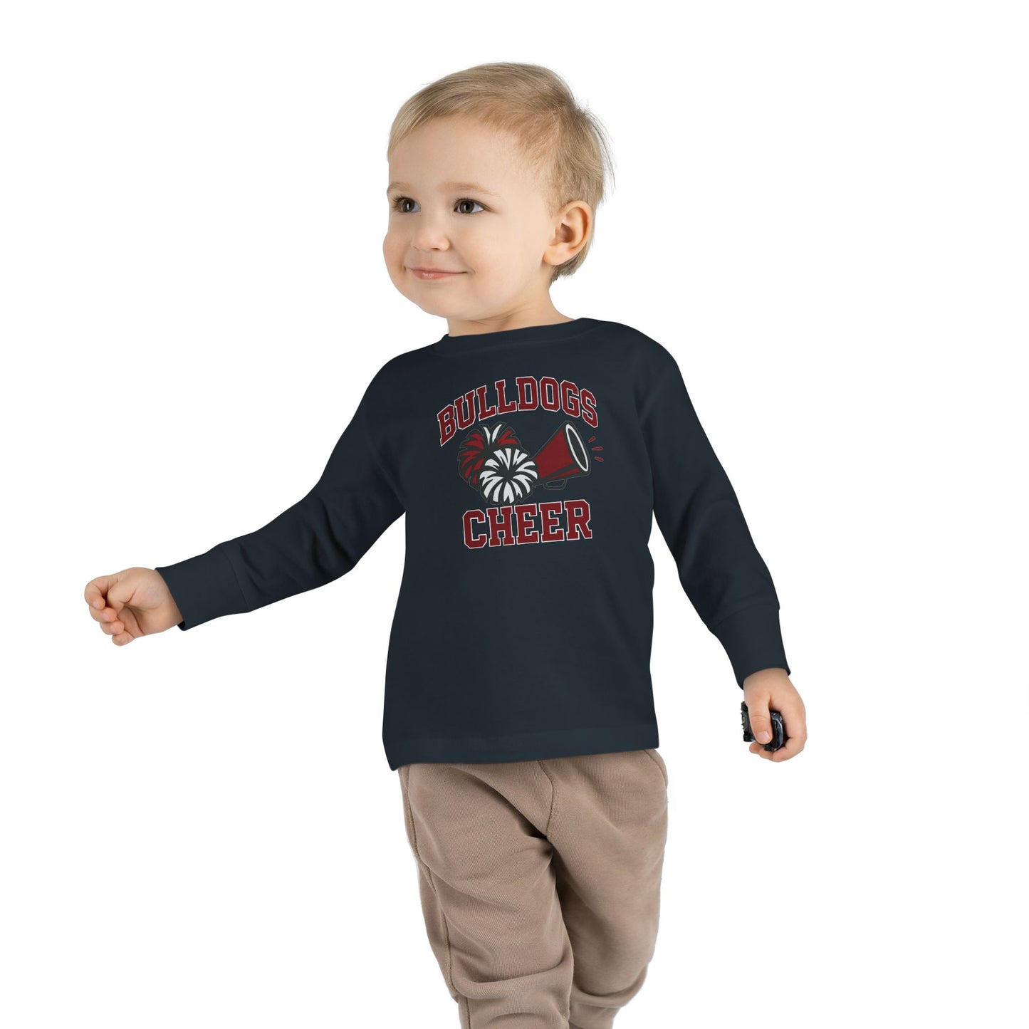 Bulldogs Cheer Toddler Long Sleeve Tee