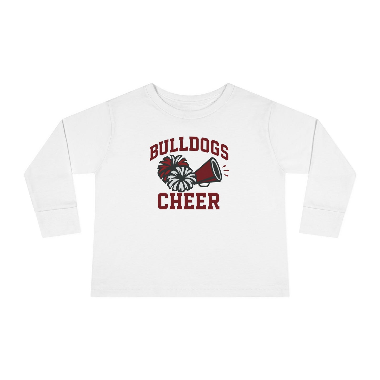 Bulldogs Cheer Toddler Long Sleeve Tee