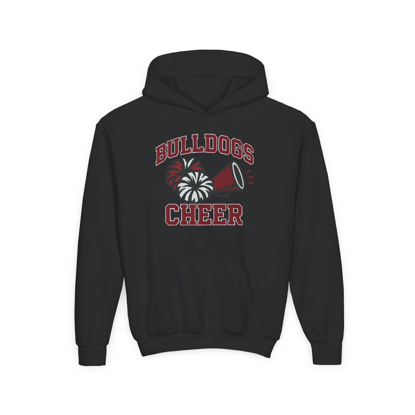 Bulldogs Cheer Youth Heavy Blend Hooded Sweatshirt
