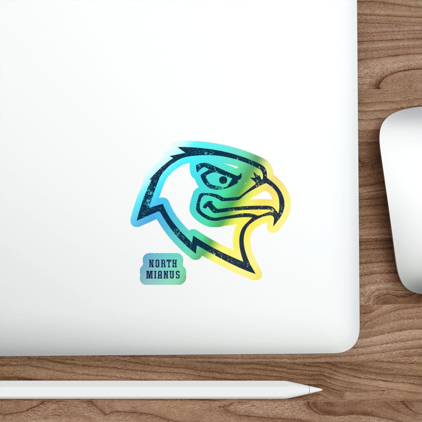 North Mianus Hawk Holographic Die-cut Stickers