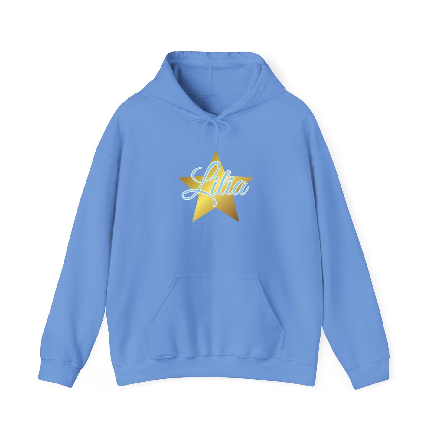 Golden Star Personalized Hoodie, Unisex Pullover Sweatshirt, Custom Gift for Her, Cozy Wardrobe Essential, Birthday Gift