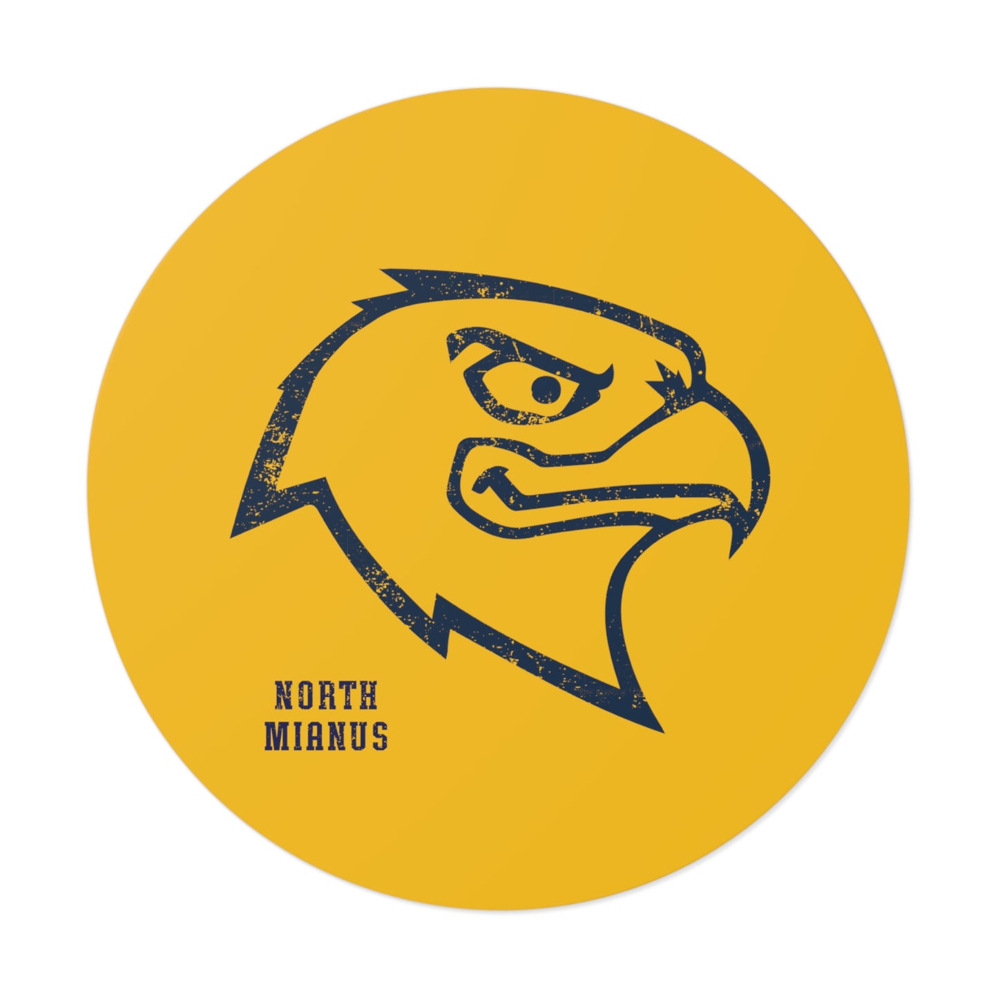 North Mianus Hawks Circle Sticker