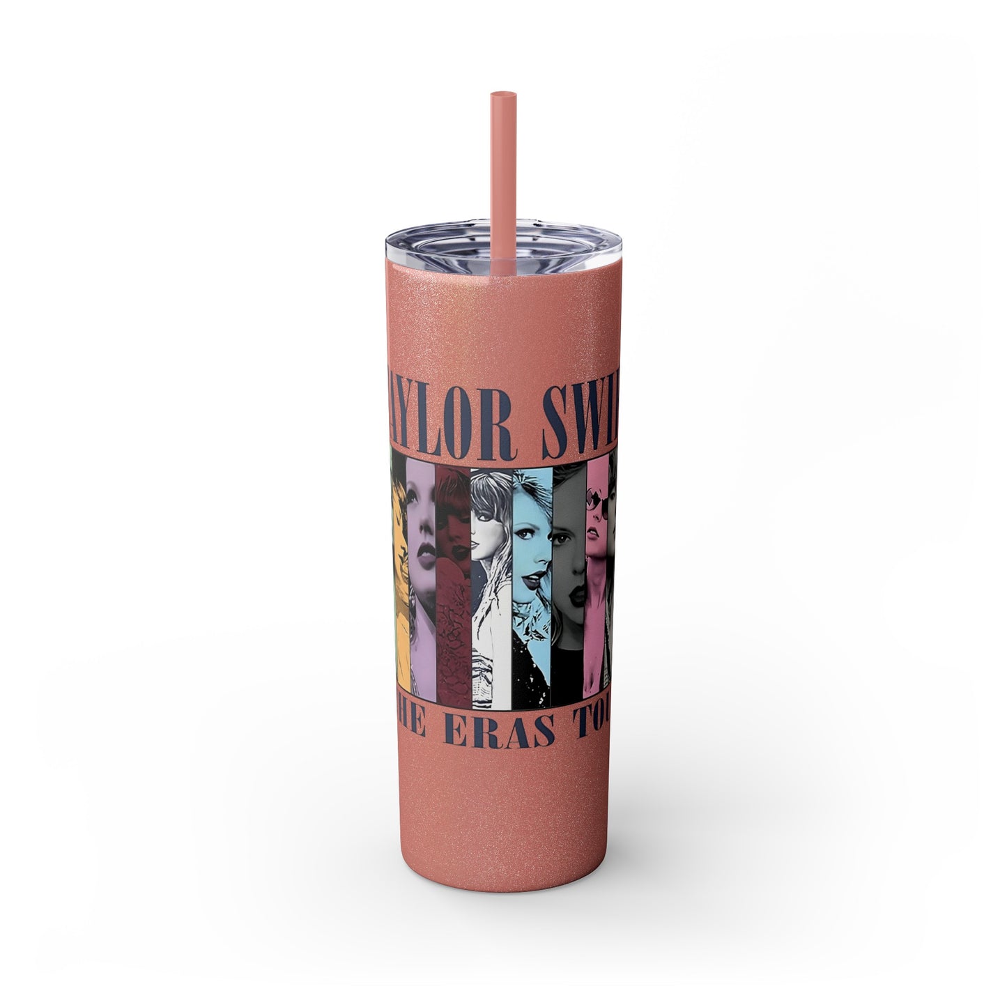 Swiftie Glitter Tumbler, Swiftie Water Bottle, Gift for Swiftie, Gift for Era Tour, TS Skinny Tumbler with Straw, 20oz
