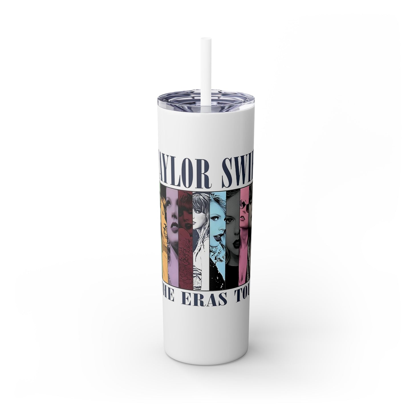 Swiftie Glitter Tumbler, Swiftie Water Bottle, Gift for Swiftie, Gift for Era Tour, TS Skinny Tumbler with Straw, 20oz