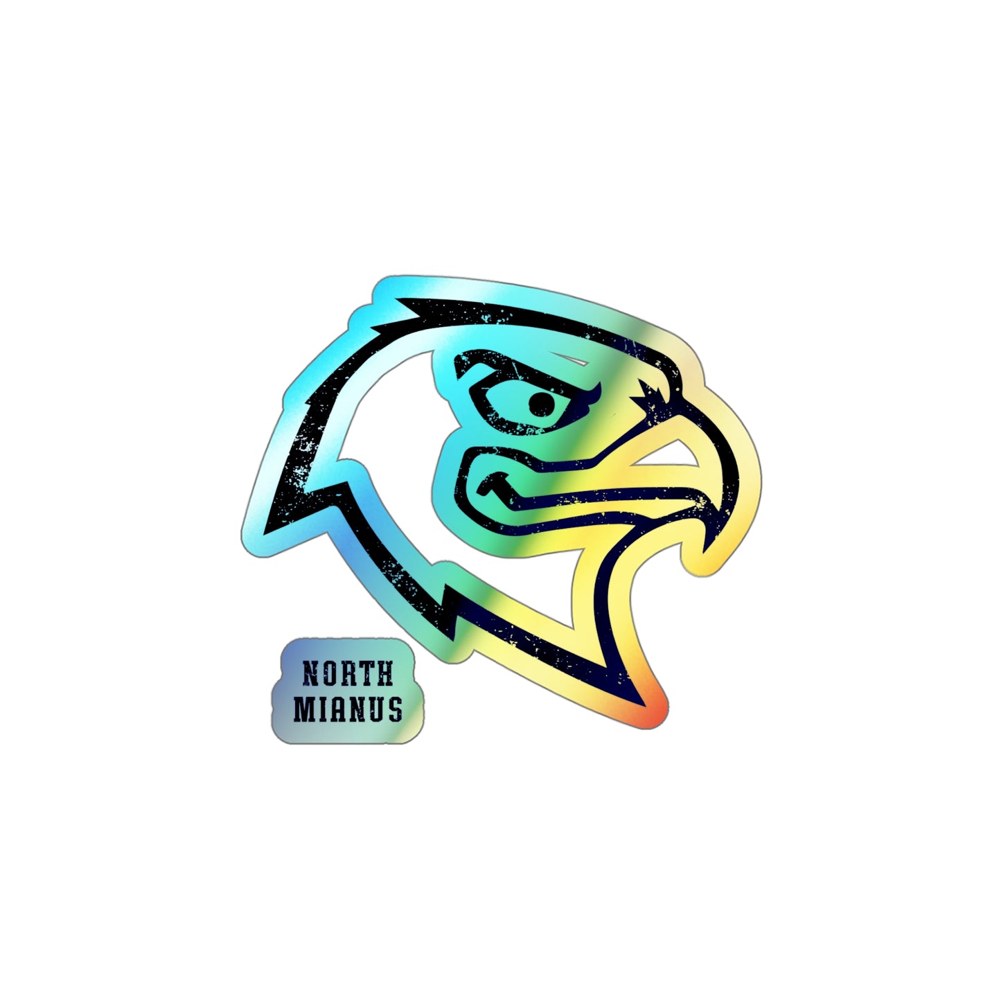 North Mianus Hawk Holographic Die-cut Stickers