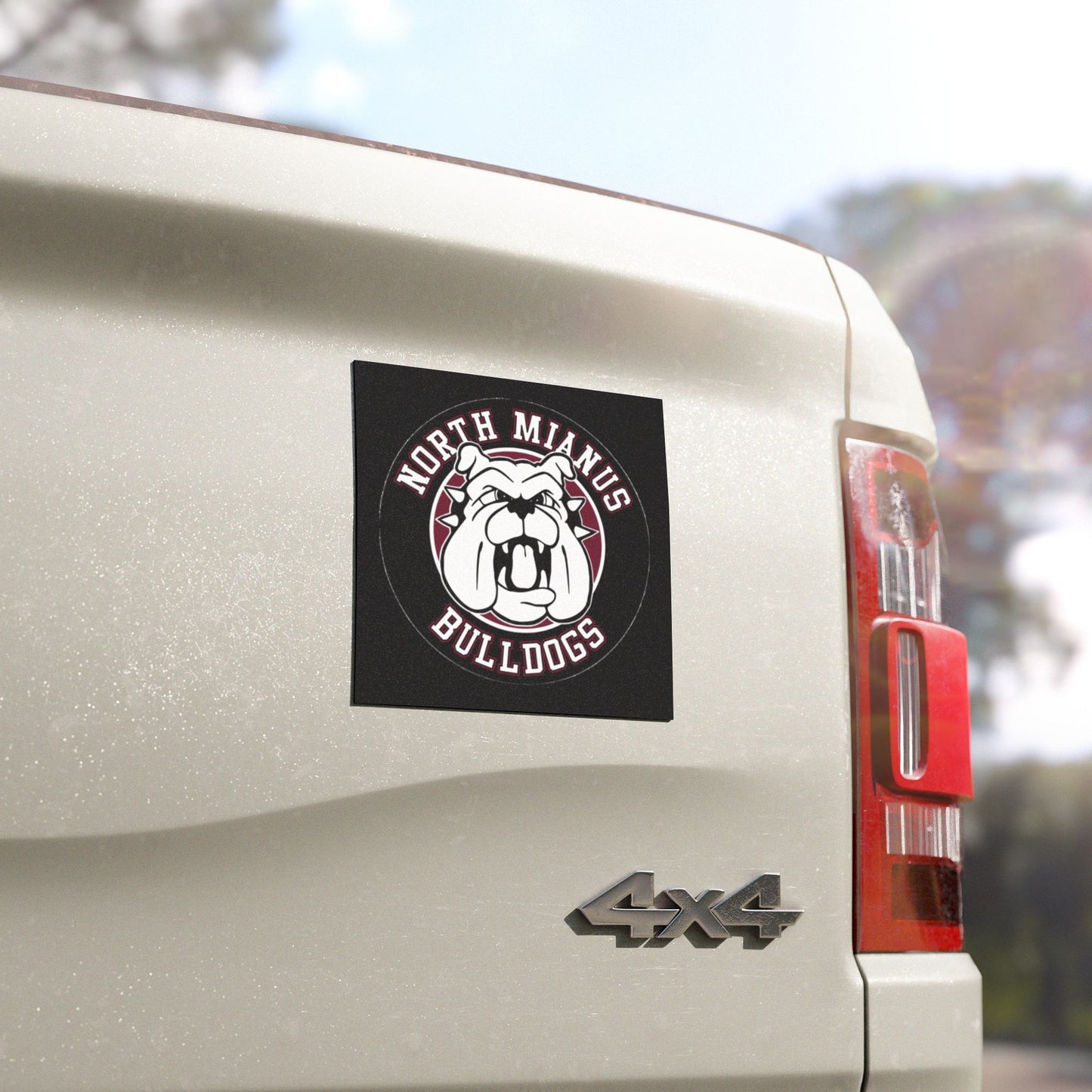 North Mianus Bulldogs Car Magnet - Personalized Auto Decor, Sports Team Fan Gear, Vehicle Accessories, Car Stickers