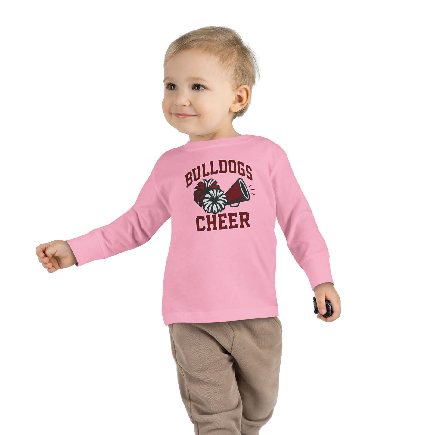 Bulldogs Cheer Toddler Long Sleeve Tee
