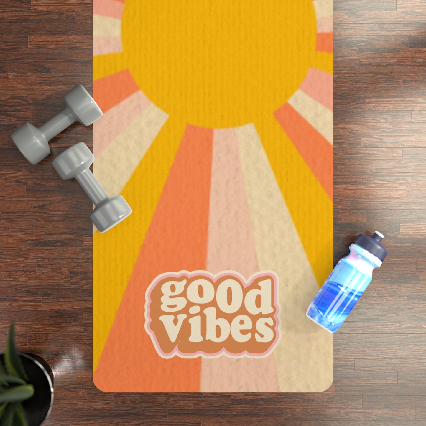 Personalized Bright and Cheerful Yoga Mat, Yoga Accessories, Gifts for Her, Yoga Gifts, non-slip surface, carrying case