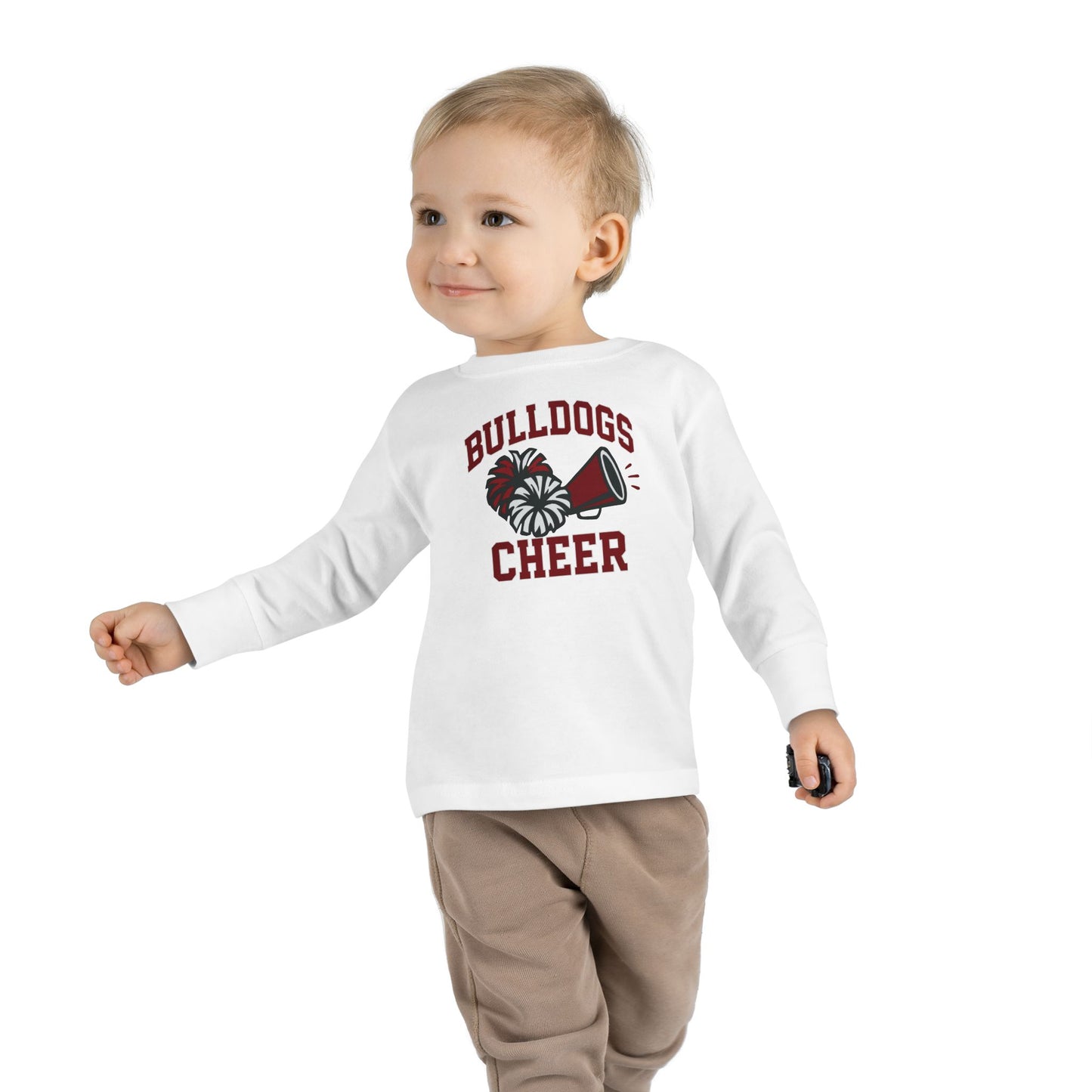 Bulldogs Cheer Toddler Long Sleeve Tee