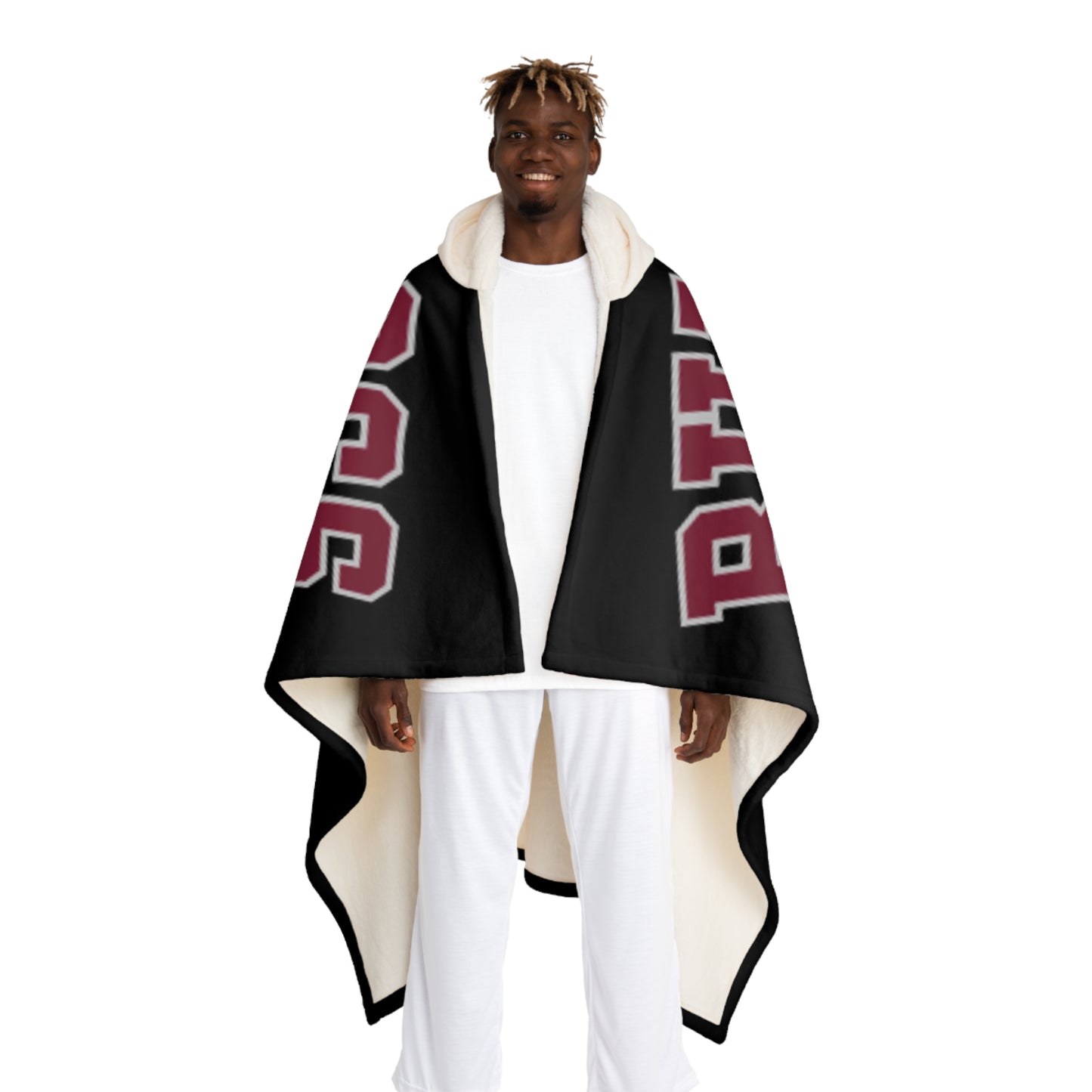 Bulldogs Cheer Hooded Sherpa Fleece Blanket