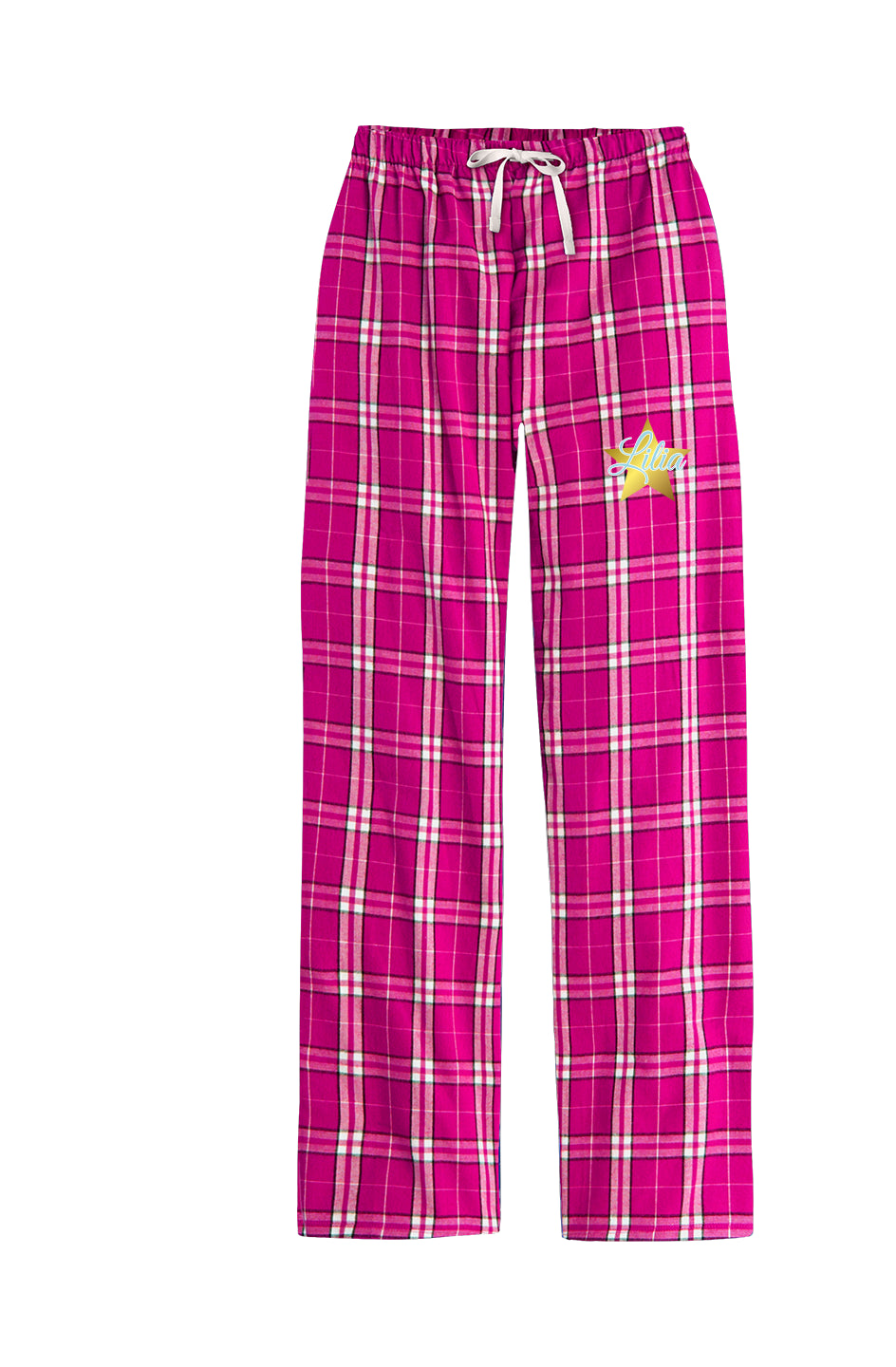 Lilia Womens Flannel Plaid Pant