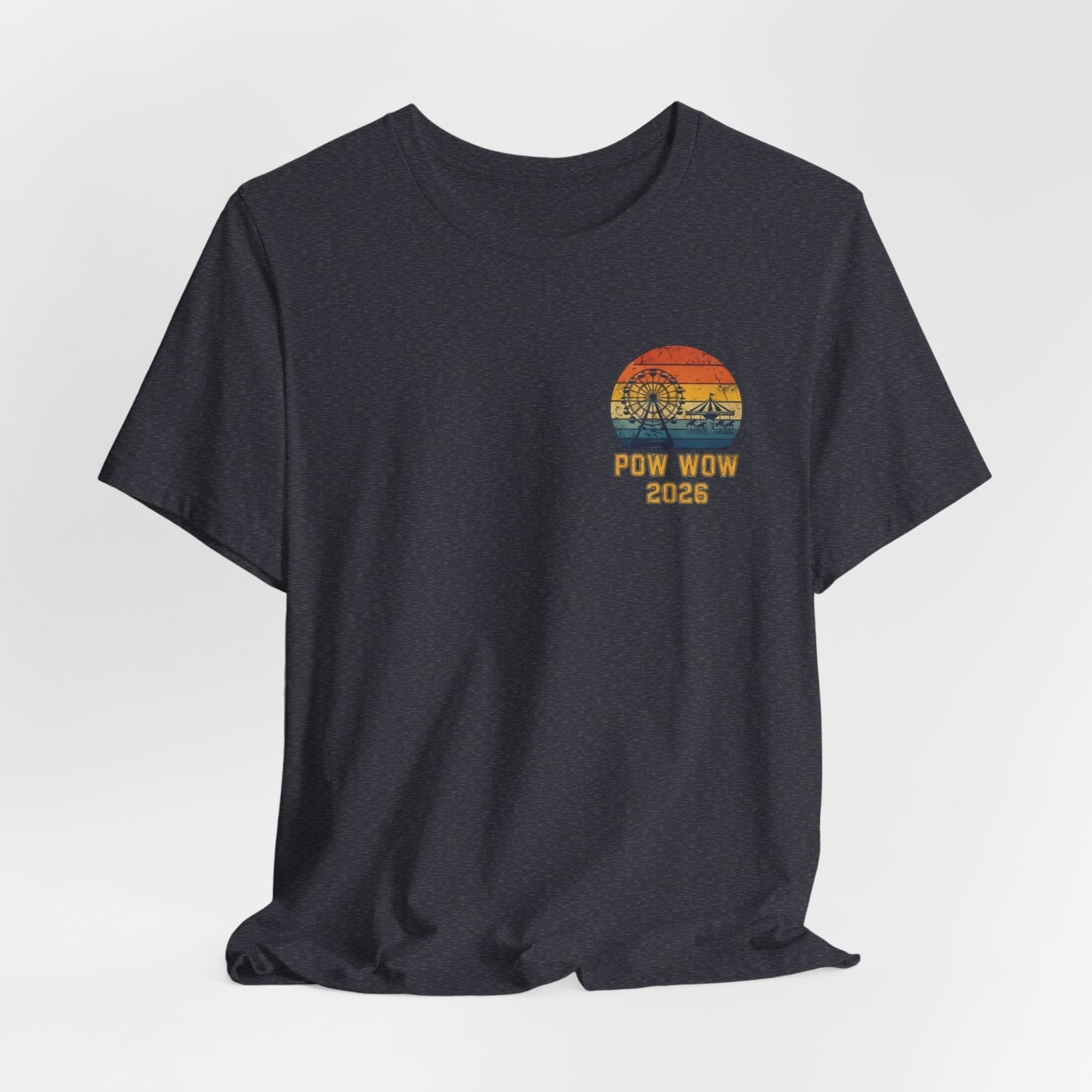 Pow Wow 2026 T-Shirt — North Mianus Vintage Sunset Tee