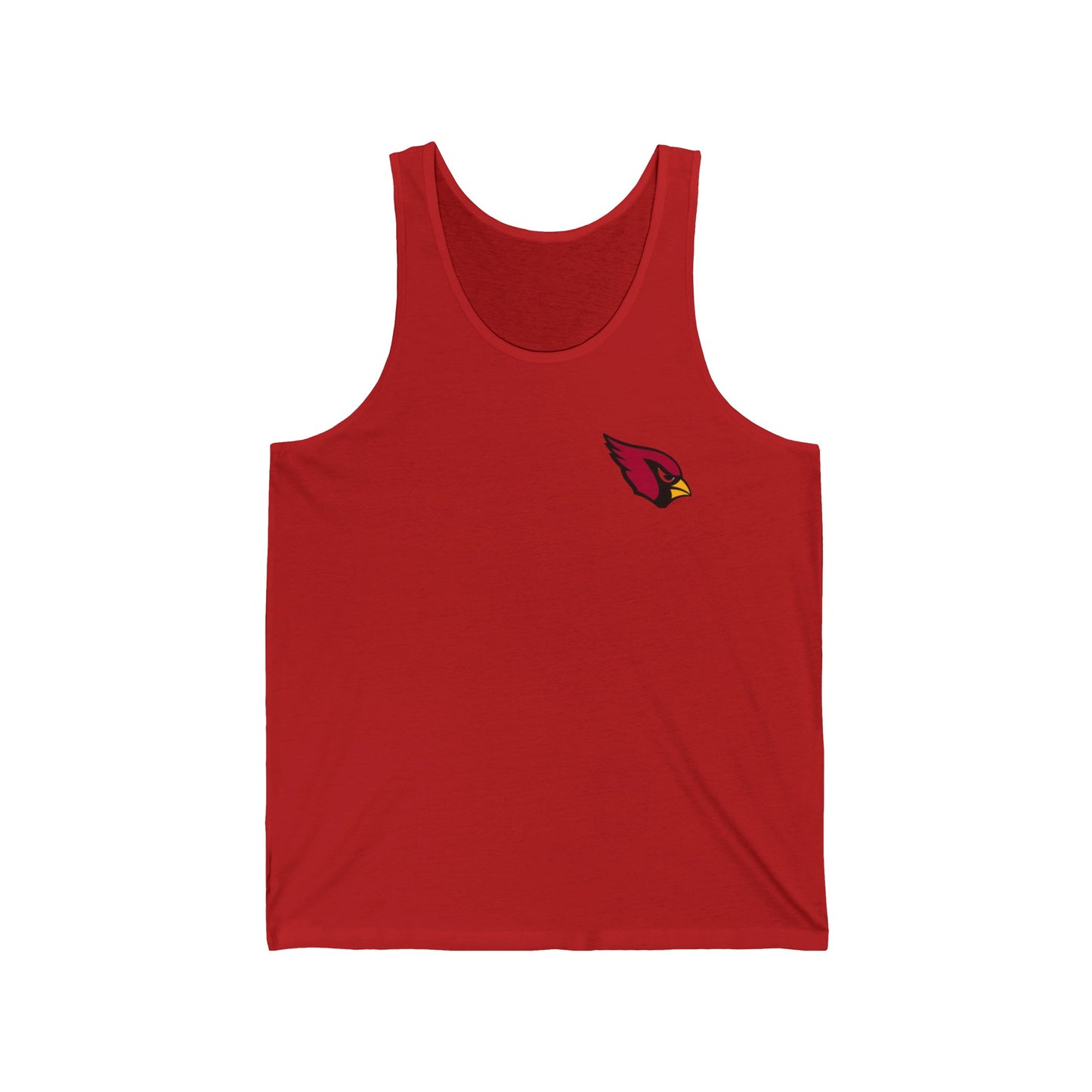 Cardinals Unisex Jersey Tank with Cardinal on front