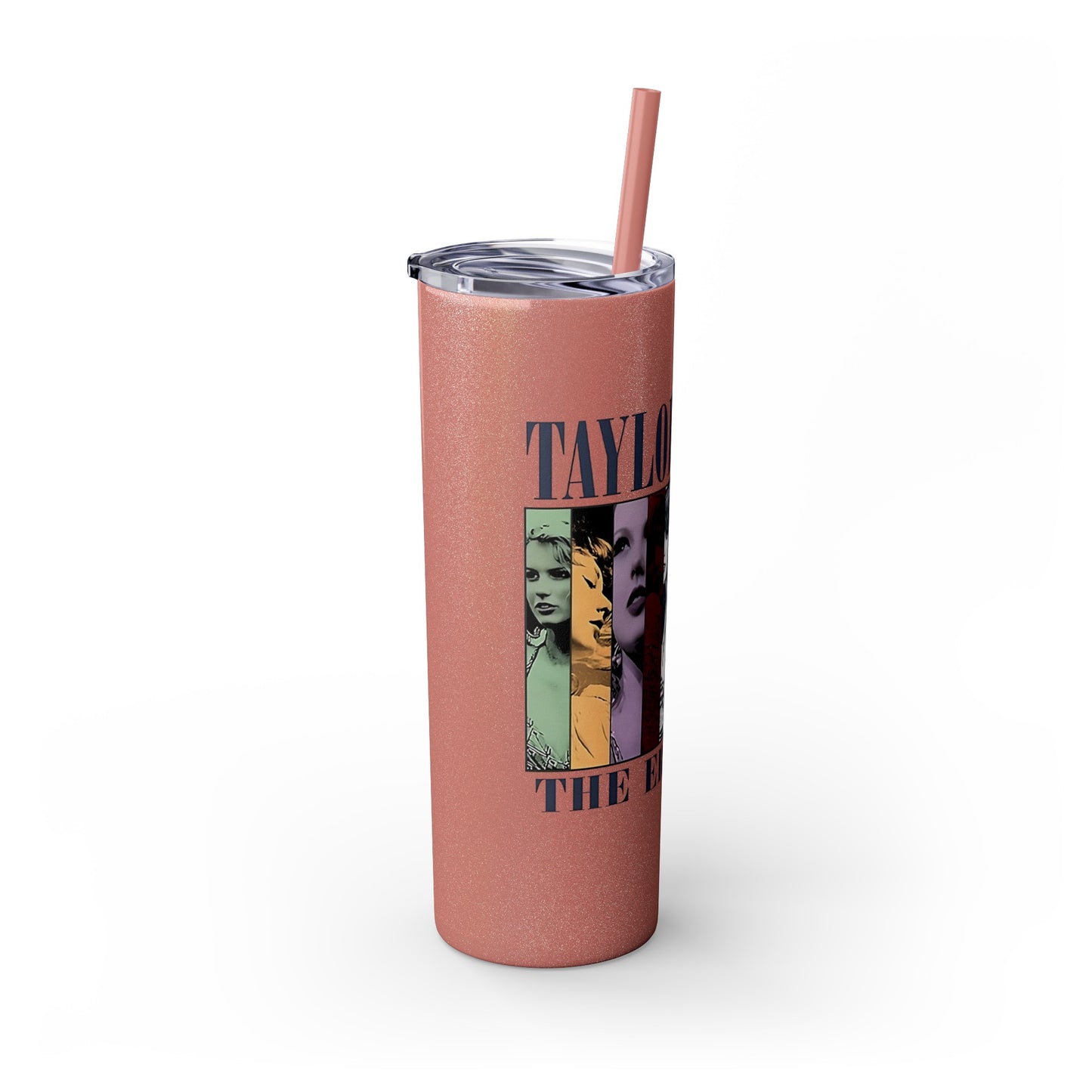Swiftie Glitter Tumbler, Swiftie Water Bottle, Gift for Swiftie, Gift for Era Tour, TS Skinny Tumbler with Straw, 20oz