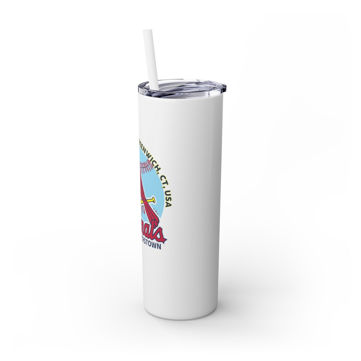 Cardinals Skinny Tumbler with Straw, 20oz