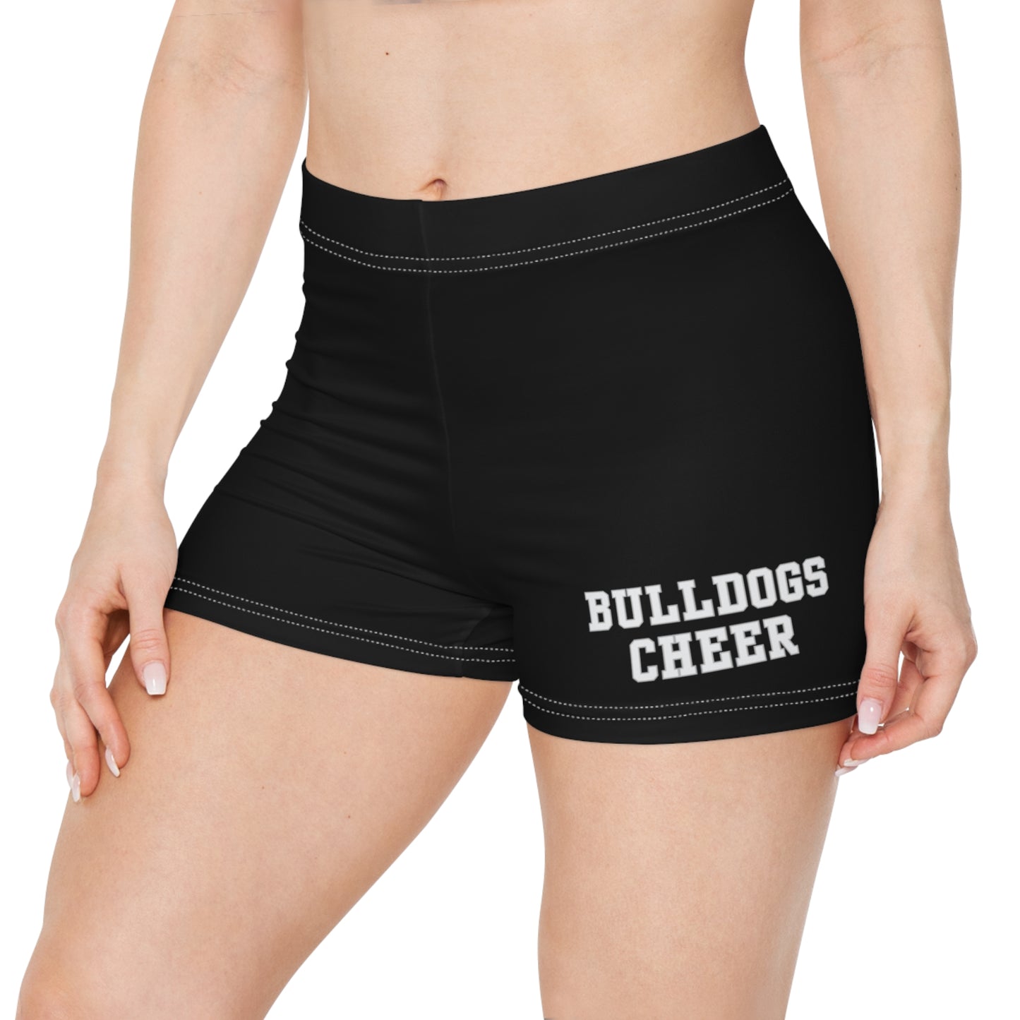 Bulldogs Cheer Women's Bike Booty Shorts (AOP)