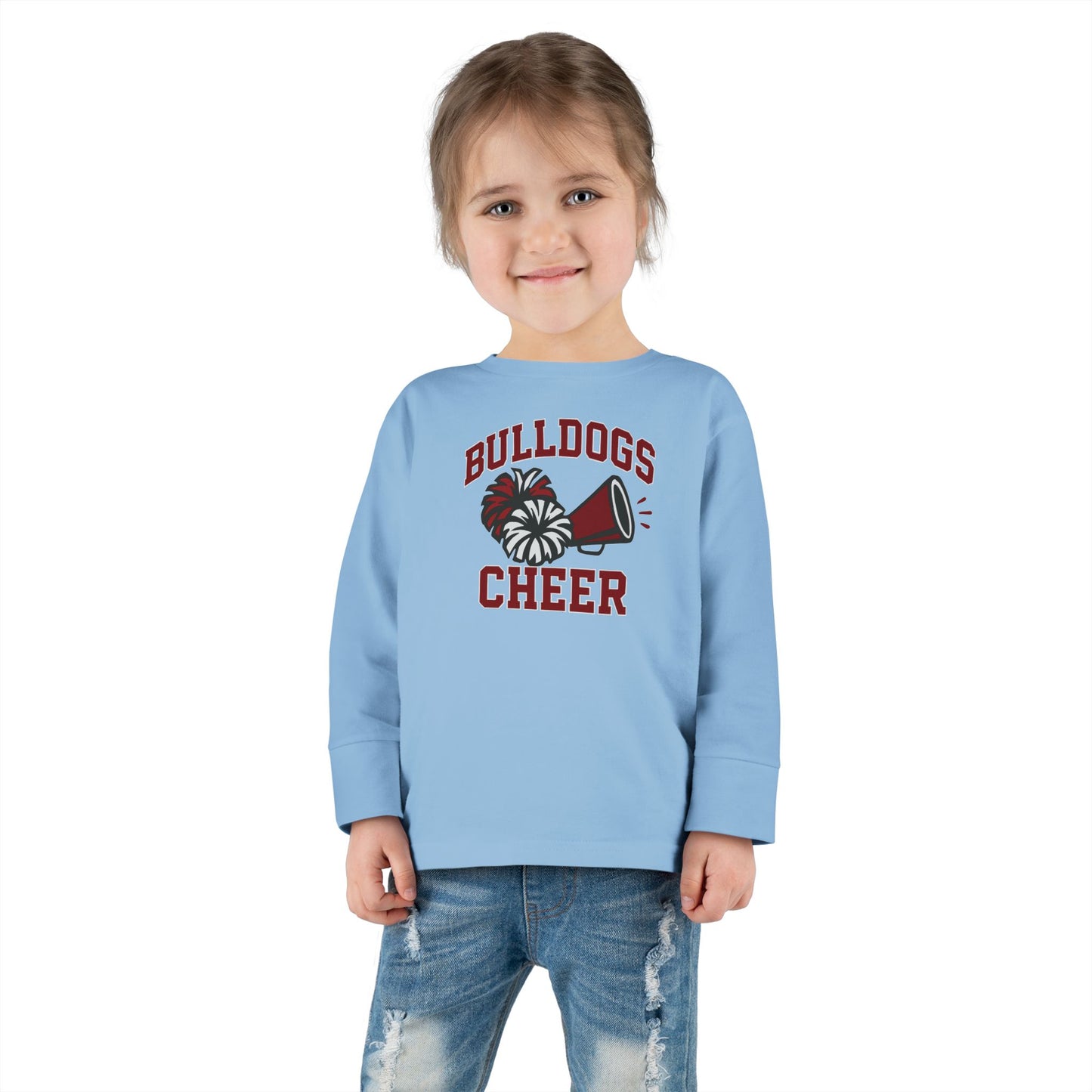 Bulldogs Cheer Toddler Long Sleeve Tee