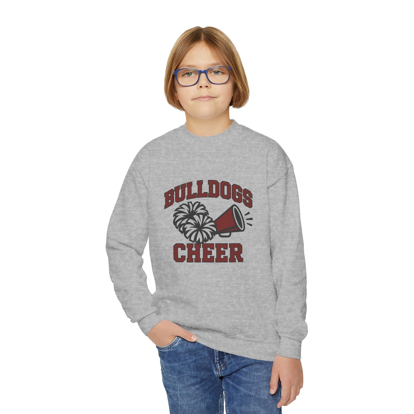 Bulldogs Cheer Youth Crewneck Sweatshirt