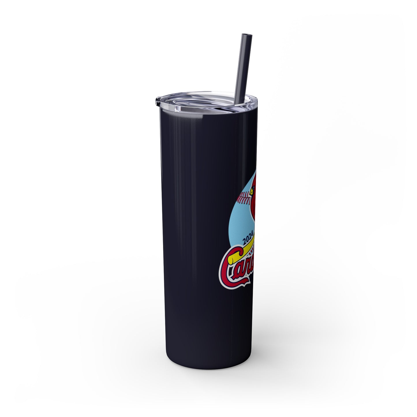 Cardinals Skinny Tumbler with Straw, 20oz