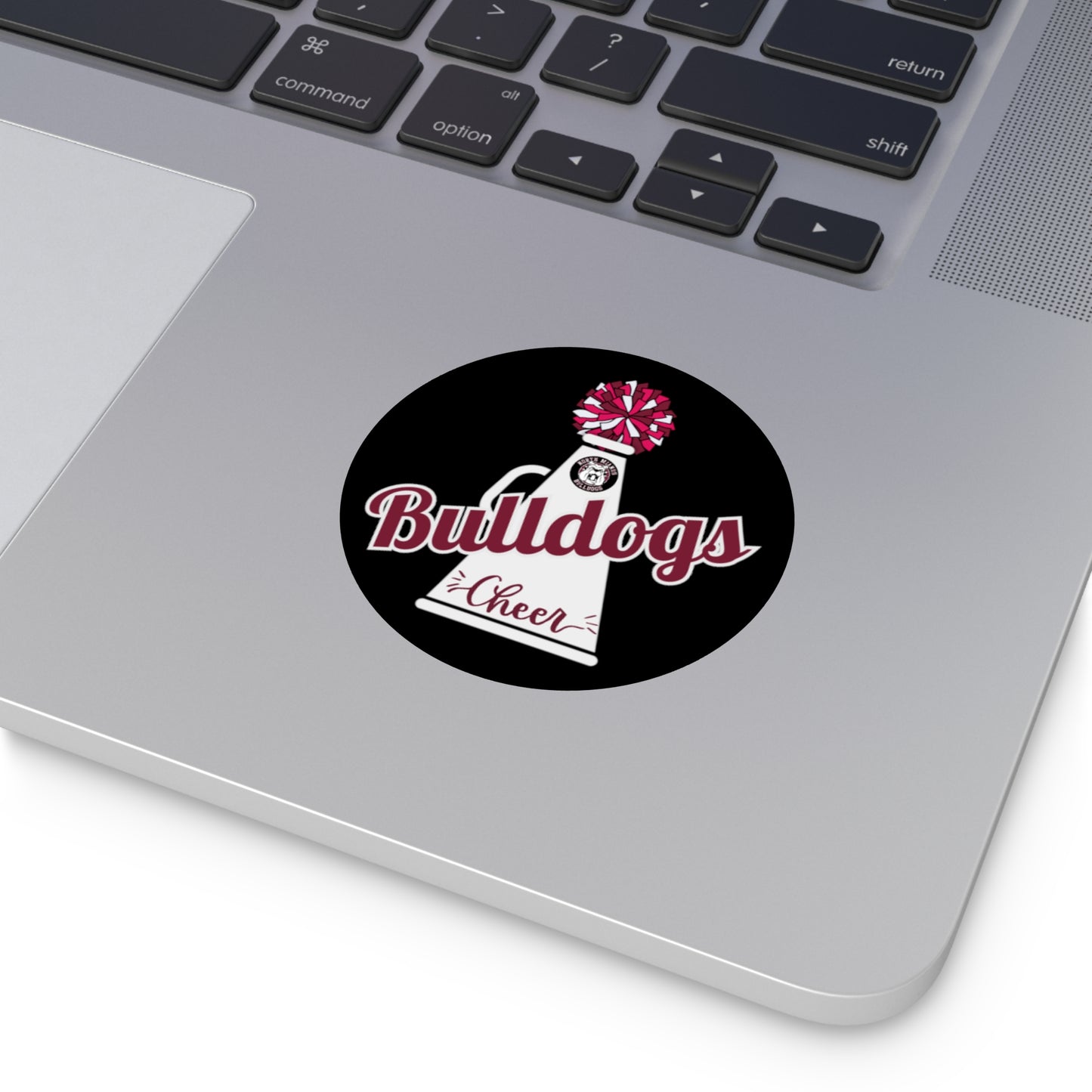 Bulldogs Cheer Round Vinyl Stickers