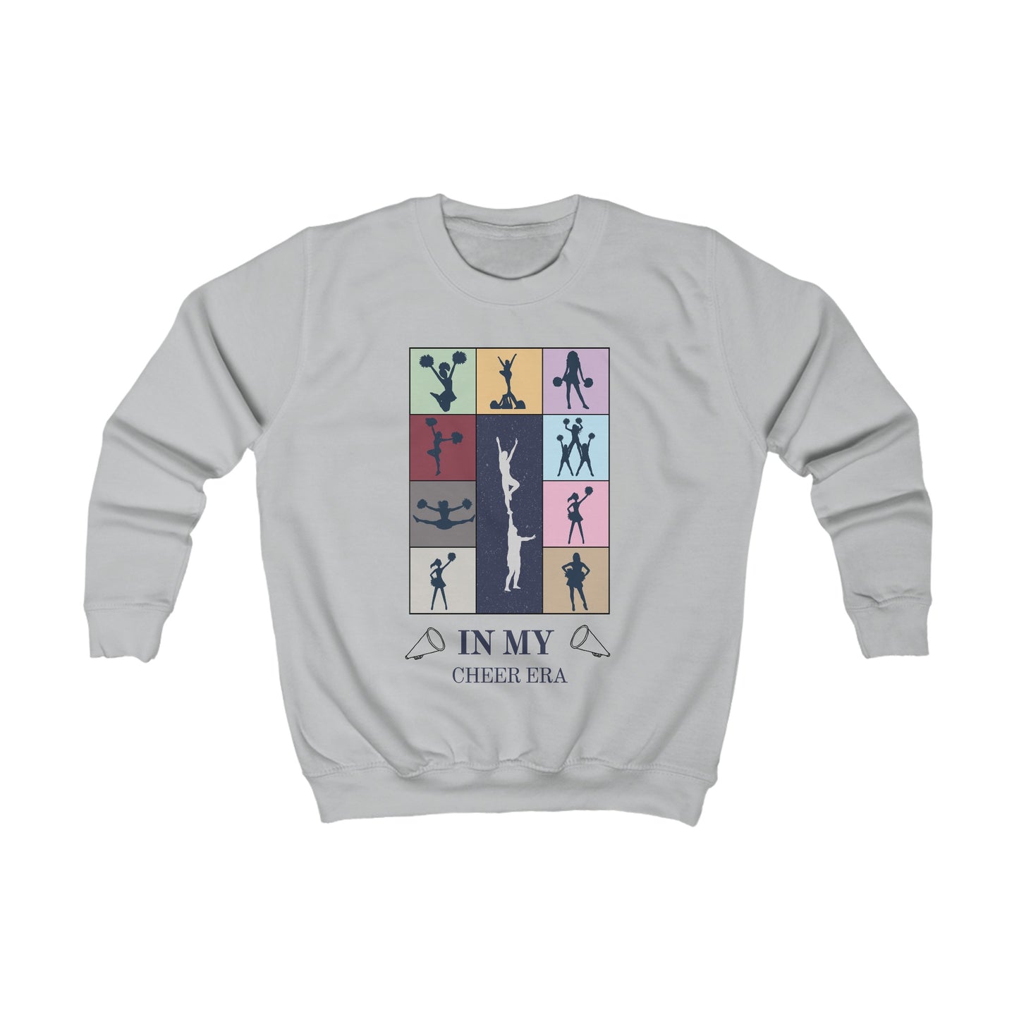 In My Cheer Era Kids Sweatshirt, kids cheer sweatshirt, gift for cheerleader, gift for Taylor Swift cheerleader, Cheer Squad, Cheer Vibes