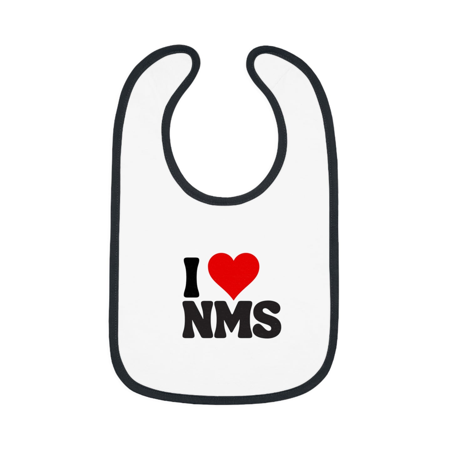 NMS I LOVE NMS Baby Contrast Trim Jersey Bib