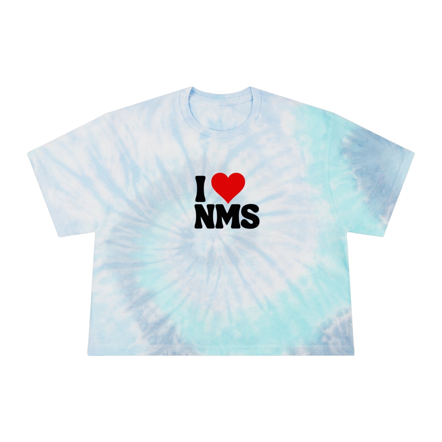 North Mianus I love NMS Women's Tie-Dye Crop Tee