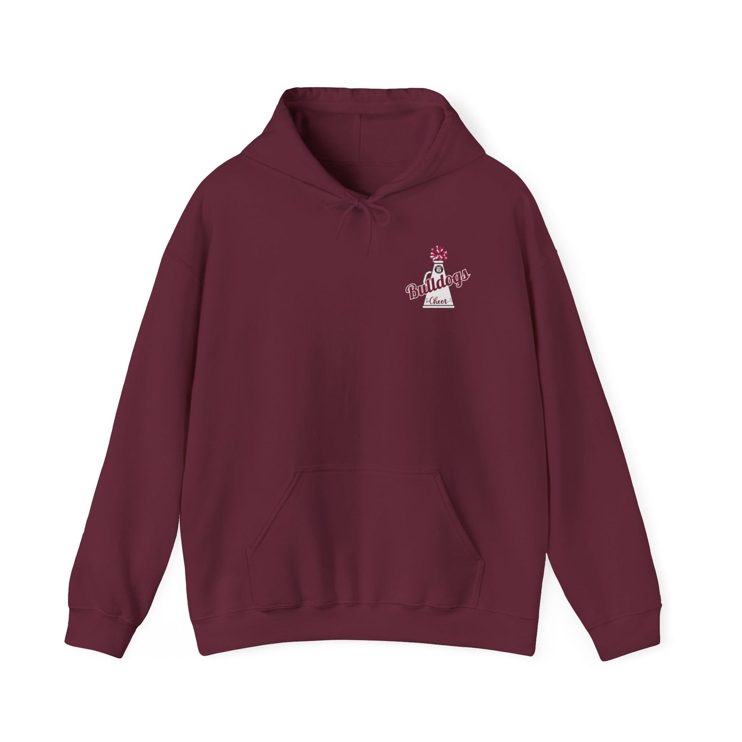 Bulldogs Cheer ADULT Cheer Mom Era Unisex Heavy Blend™ Hooded Sweatshirt