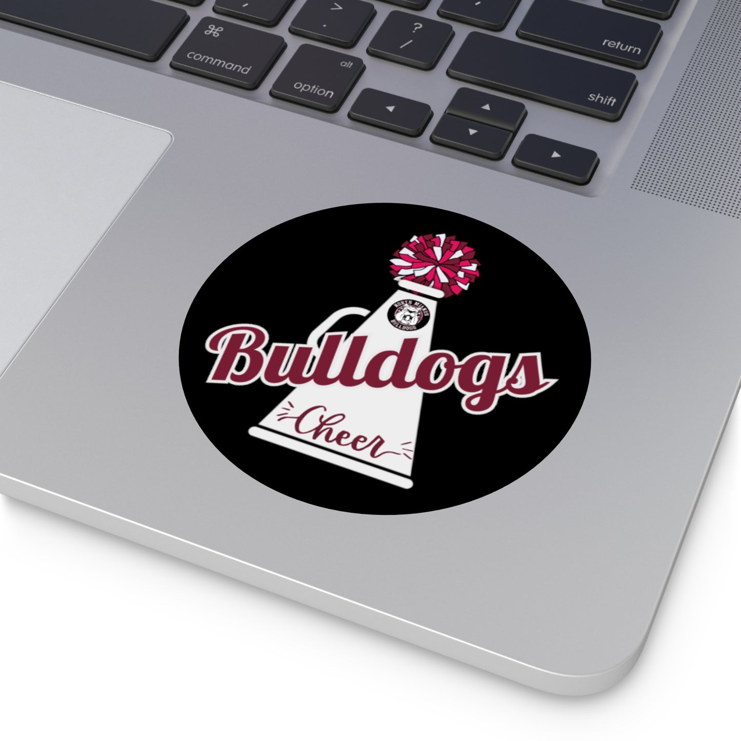 Bulldogs Cheer Round Vinyl Stickers