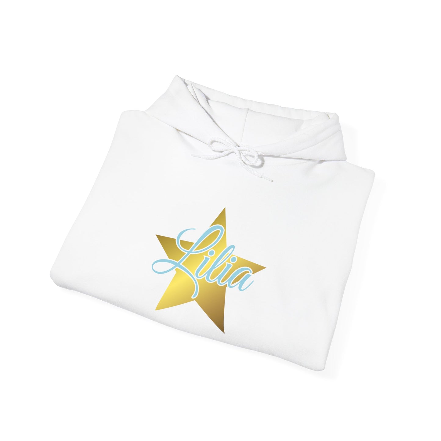 Golden Star Personalized Hoodie, Unisex Pullover Sweatshirt, Custom Gift for Her, Cozy Wardrobe Essential, Birthday Gift