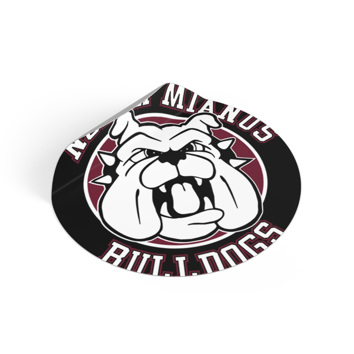 Bulldogs Circle Sticker Various Sizes