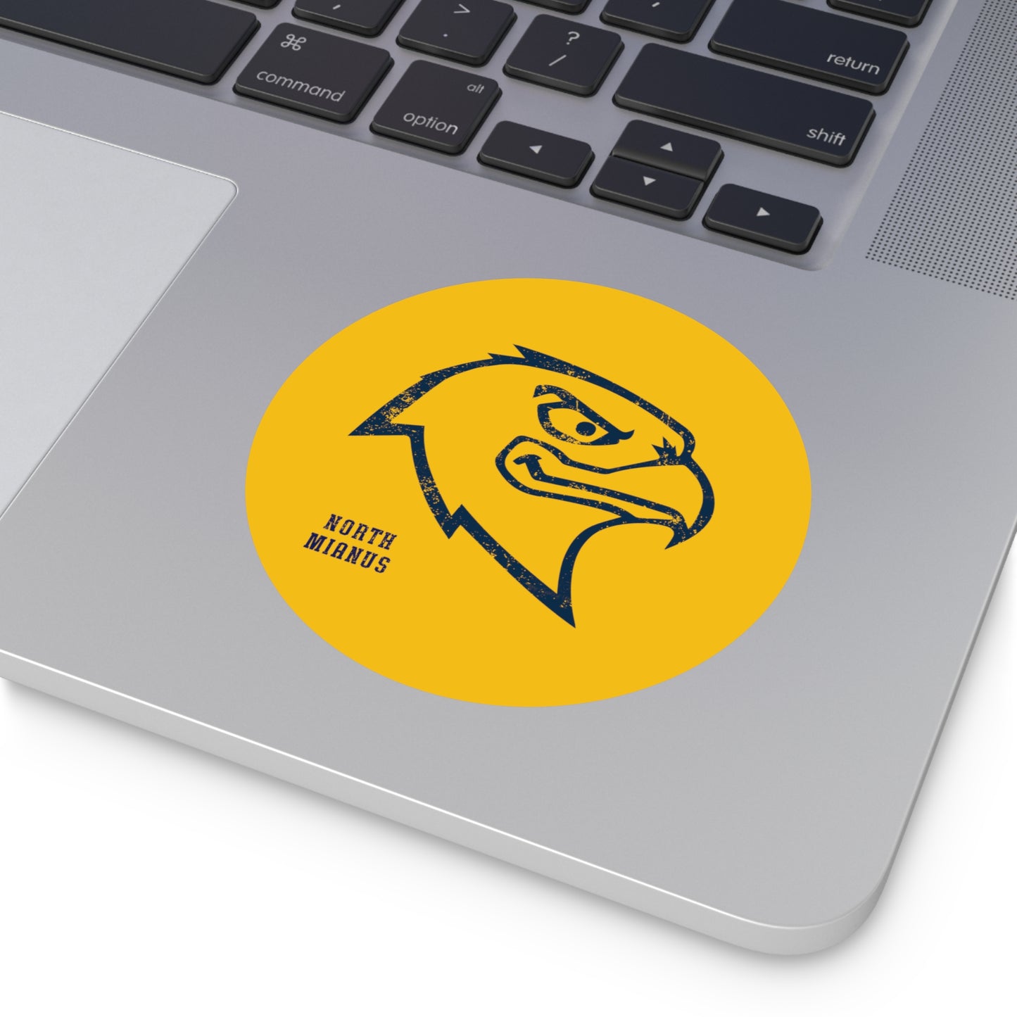 North Mianus Hawks Circle Sticker