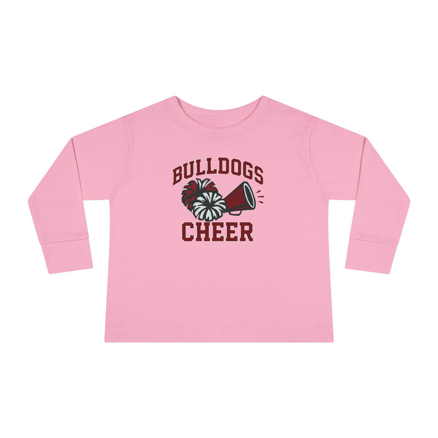 Bulldogs Cheer Toddler Long Sleeve Tee