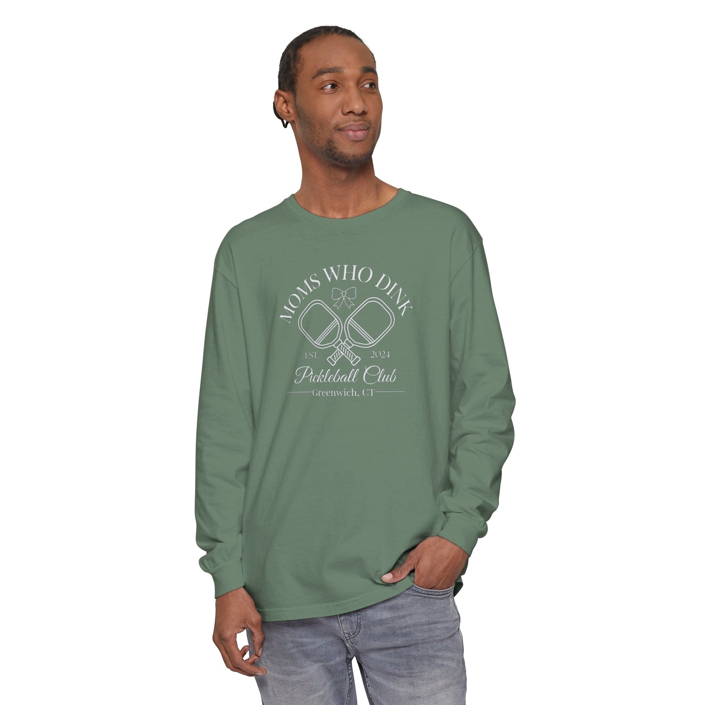 Pickleball Unisex Garment-dyed Long Sleeve T-Shirt